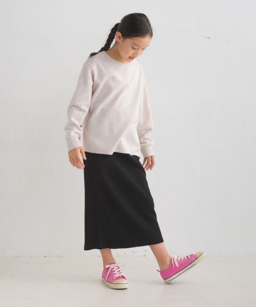 OMNES（オムネス）の「キッズニットリブAライン長袖プルオーバー（Tシャツ/カットソー・キッズ・ピンク系その他/ベージュ/チャコール・110/120/130/100/140）」の17枚目の写真