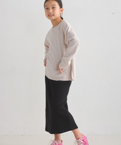 OMNES（オムネス）の「キッズニットリブAライン長袖プルオーバー（Tシャツ/カットソー・キッズ・ピンク系その他/ベージュ/チャコール・110/120/130/100/140）」の15枚目の写真