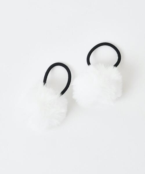 WEGO(ウィゴー)の「WEGO/【2点セット】ポンポンヘアゴム(ヘアゴム・レディース・ホワイト/ピンク/ブラック/サックスブルー・FREE)」の5枚目の写真