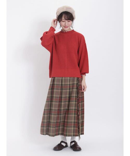 Samansa Mos2(サマンサ モスモス)の「ボアパッチワークベレー(ハット・レディース・ベージュ/モカ・F)」の8枚目の写真