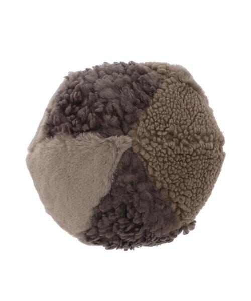 Samansa Mos2(サマンサ モスモス)の「ボアパッチワークベレー(ハット・レディース・ベージュ/モカ・F)」の13枚目の写真