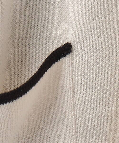 SHOO・LA・RUE（シューラルー）の「◆【体型カバー/大人上品/高見え】 配色トリミング ニットコーディガン（カーディガン/ボレロ・レディース・ブラウン系その他/オフホワイト/ブラック/ライトブルー・00）」の17枚目の写真