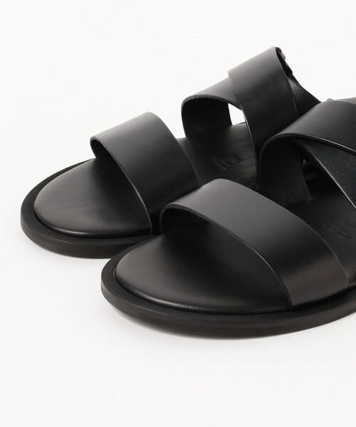 Brilla per il gusto レザーサンダル 2ストラップ ブラック Brilla per il gusto（ブリッラ ペル イル グスト）2ストラップ レザー