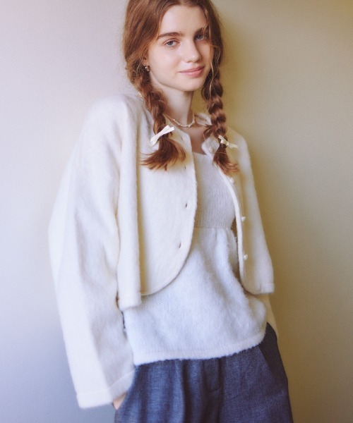 flower（フラワー）の「フェミニンニットビスチェ（ベスト・レディース・ブラック/ホワイト・FREE）」の17枚目の写真