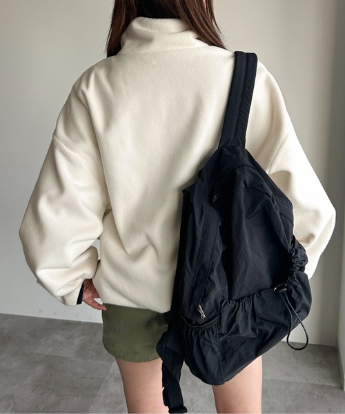 apres jour mignon（アプレジュールミニョン）の「フリースハーフジッププルオーバー【ZOZOTOWN限定アイテム】（スウェット・レディース・ピンク/アイボリー/オレンジ/ブラック・X-LARGE/フリー）」の9枚目の写真