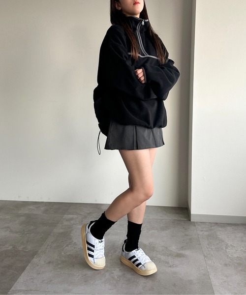 apres jour mignon（アプレジュールミニョン）の「フリースハーフジッププルオーバー【ZOZOTOWN限定アイテム】（スウェット・レディース・ピンク/アイボリー/オレンジ/ブラック・X-LARGE/フリー）」の18枚目の写真