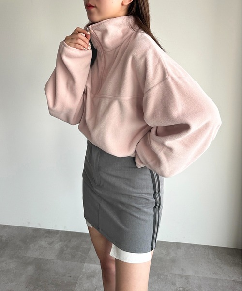 apres jour mignon（アプレジュールミニョン）の「フリースハーフジッププルオーバー【ZOZOTOWN限定アイテム】（スウェット・レディース・ピンク/アイボリー/オレンジ/ブラック・X-LARGE/フリー）」の21枚目の写真