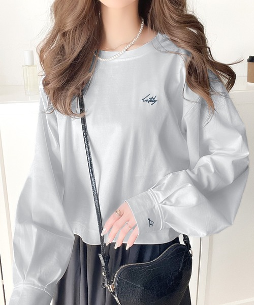 セール】ひんやり接触冷感のシルケット風素材。前後2way短丈刺繍