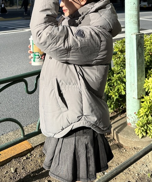 【高見えする冬のマストアイテム！】ハートポイントフード付きダウン（ダウンジャケット/コート）｜Silly（シリー）