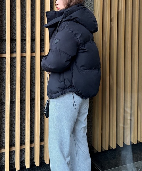 【高見えする冬のマストアイテム！】ハートポイントフード付きダウン（ダウンジャケット/コート）｜Silly（シリー）