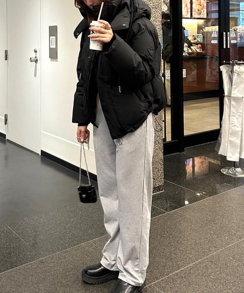 【高見えする冬のマストアイテム！】ハートポイントフード付きダウン（ダウンジャケット/コート）｜Silly（シリー）