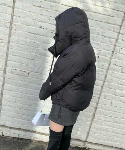 【高見えする冬のマストアイテム！】ハートポイントフード付きダウン（ダウンジャケット/コート）｜Silly（シリー）