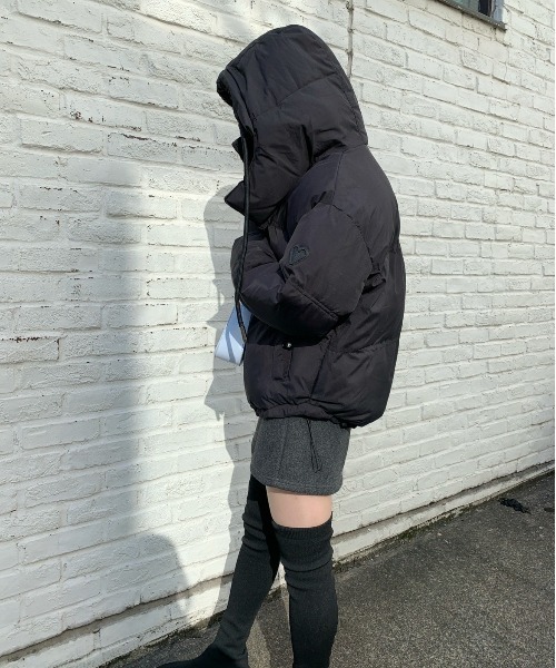 【高見えする冬のマストアイテム！】ハートポイントフード付きダウン（ダウンジャケット/コート）｜Silly（シリー）
