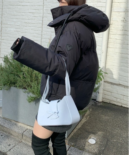 【高見えする冬のマストアイテム！】ハートポイントフード付きダウン（ダウンジャケット/コート）｜Silly（シリー）