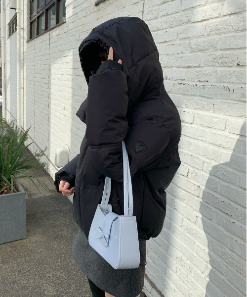 【高見えする冬のマストアイテム！】ハートポイントフード付きダウン（ダウンジャケット/コート）｜Silly（シリー）