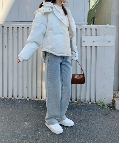 【高見えする冬のマストアイテム！】ハートポイントフード付きダウン（ダウンジャケット/コート）｜Silly（シリー）