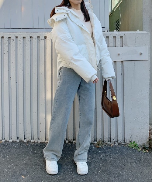 【高見えする冬のマストアイテム！】ハートポイントフード付きダウン（ダウンジャケット/コート）｜Silly（シリー）