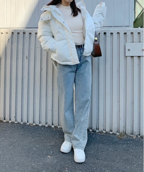 【高見えする冬のマストアイテム！】ハートポイントフード付きダウン（ダウンジャケット/コート）｜Silly（シリー）