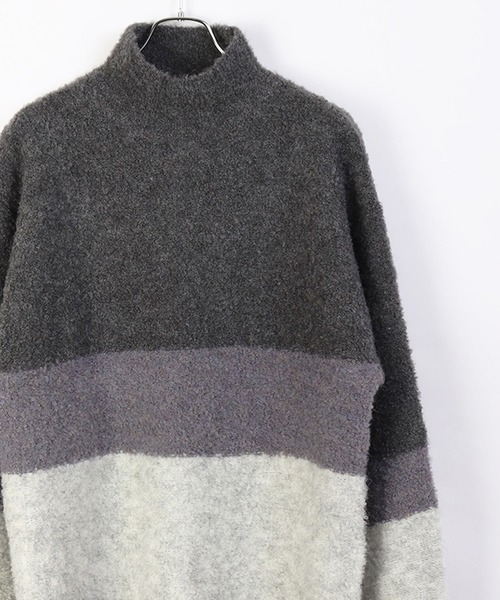 【セール】ループヤーン オーバーサイズ モックネック（ニット/セーター）｜WESTSEA（ウエストシー）