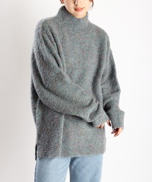 ループヤーン オーバーサイズ モックネック