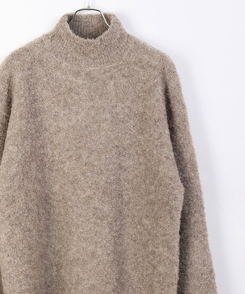 WESTSEA(ウエストシー)の「ループヤーン オーバーサイズ モックネック(ニット/セーター・メンズ・キナリ/グレー系その他/アクア/ブラックミックス/グレー/グレー系その他2/ブラック系その他/グレイッシュベージュ/ダークブラウン・L/M)」の22枚目の写真