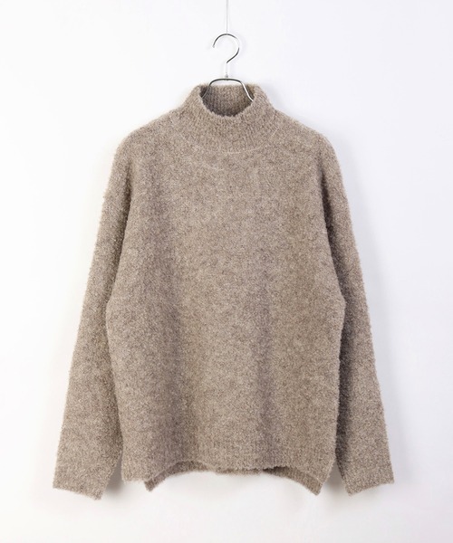 WESTSEA(ウエストシー)の「ループヤーン オーバーサイズ モックネック(ニット/セーター・メンズ・キナリ/グレー系その他/アクア/ブラックミックス/グレー/グレー系その他2/ブラック系その他/グレイッシュベージュ/ダークブラウン・L/M)」の19枚目の写真