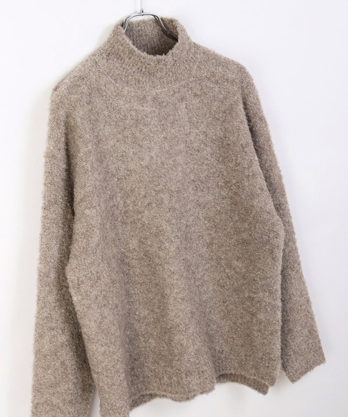 WESTSEA(ウエストシー)の「ループヤーン オーバーサイズ モックネック(ニット/セーター・メンズ・キナリ/グレー系その他/アクア/ブラックミックス/グレー/グレー系その他2/ブラック系その他/グレイッシュベージュ/ダークブラウン・L/M)」の20枚目の写真