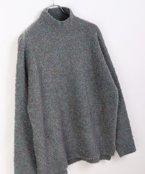 WESTSEA(ウエストシー)の「ループヤーン オーバーサイズ モックネック(ニット/セーター・メンズ・キナリ/グレー系その他/アクア/ブラックミックス/グレー/グレー系その他2/ブラック系その他/グレイッシュベージュ/ダークブラウン・L/M)」の12枚目の写真