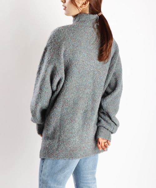 WESTSEA(ウエストシー)の「ループヤーン オーバーサイズ モックネック(ニット/セーター・メンズ・キナリ/グレー系その他/アクア/ブラックミックス/グレー/グレー系その他2/ブラック系その他/グレイッシュベージュ/ダークブラウン・L/M)」の16枚目の写真