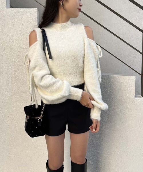 one after another NICE CLAUP(ワンアフターアナザーナイスクラップ)の「バックレースアップショートパンツ【ブラック】(その他パンツ・レディース・ブラック・FREE)」の8枚目の写真