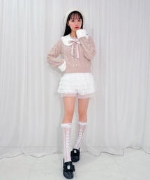 ♡Amavel ハートケーブルニットファーポンチョ♡ ♡Amavel ハートケーブルニットファーポンチョ♡ Amavel ハート
