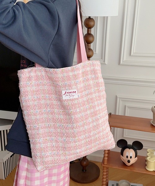 aimoha（アイモハ）の「パステルツイードトートバッグ（トートバッグ・レディース・オレンジ/グリーン/パープル/ピンク・FREE）」の16枚目の写真