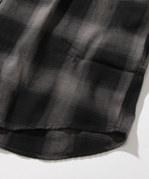 GERRY（ジェリー）の「【GERRY/ジェリー】 オンブレチェック ショートスリーブシャツ（シャツ/ブラウス・メンズ・ブラック/アイボリー/ブルー・M/L/LL）」の6枚目の写真