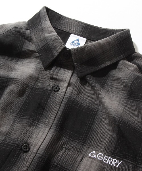 GERRY（ジェリー）の「【GERRY/ジェリー】 オンブレチェック ショートスリーブシャツ（シャツ/ブラウス・メンズ・ブラック/アイボリー/ブルー・M/L/LL）」の13枚目の写真