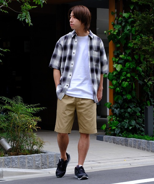 GERRY（ジェリー）の「【GERRY/ジェリー】 オンブレチェック ショートスリーブシャツ（シャツ/ブラウス・メンズ・ブラック/アイボリー/ブルー・M/L/LL）」の15枚目の写真