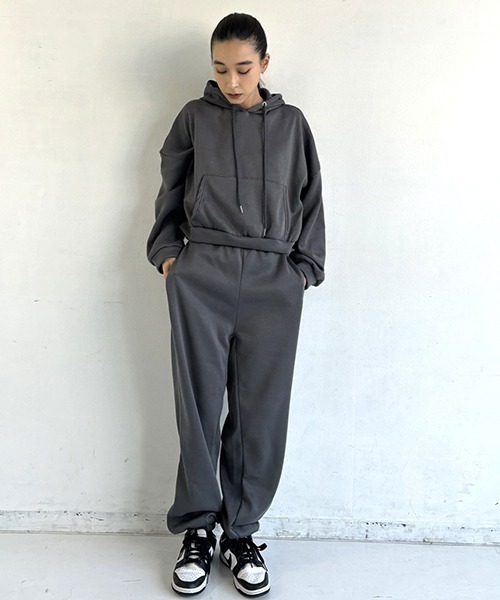 todayful ユースフル スウェットパーカー　セットアップ上下 WEB限定 WARDROBE SMART】ダブルニット ジップパーカー