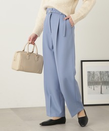N.（N. Natural Beauty Basic） | 【S Size Line】◆ウォッシャブルベルト付ワイドパンツ(スラックス)
