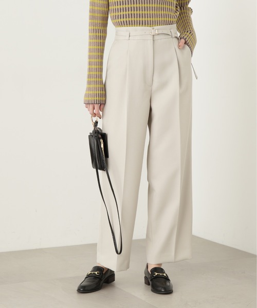 N.(N. Natural Beauty Basic)(エヌエヌナチュラルビューティーベーシック)の「【S Size Line】◆ウォッシャブルベルト付ワイドパンツ(スラックス・レディース・ブルー/グレー/ホワイト・SMALL/MEDIUM)」の5枚目の写真