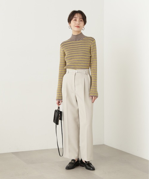 N.(N. Natural Beauty Basic)(エヌエヌナチュラルビューティーベーシック)の「【S Size Line】◆ウォッシャブルベルト付ワイドパンツ(スラックス・レディース・ブルー/グレー/ホワイト・SMALL/MEDIUM)」の8枚目の写真