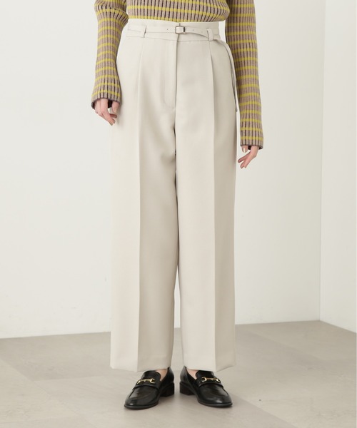 N.(N. Natural Beauty Basic)(エヌエヌナチュラルビューティーベーシック)の「【S Size Line】◆ウォッシャブルベルト付ワイドパンツ(スラックス・レディース・ブルー/グレー/ホワイト・SMALL/MEDIUM)」の11枚目の写真