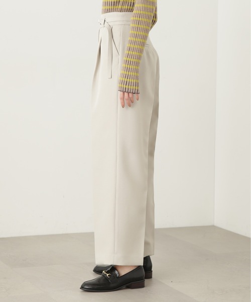 N.(N. Natural Beauty Basic)(エヌエヌナチュラルビューティーベーシック)の「【S Size Line】◆ウォッシャブルベルト付ワイドパンツ(スラックス・レディース・ブルー/グレー/ホワイト・SMALL/MEDIUM)」の12枚目の写真