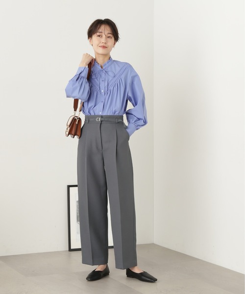 N.(N. Natural Beauty Basic)(エヌエヌナチュラルビューティーベーシック)の「【S Size Line】◆ウォッシャブルベルト付ワイドパンツ(スラックス・レディース・ブルー/グレー/ホワイト・SMALL/MEDIUM)」の18枚目の写真