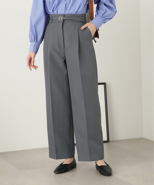 N.(N. Natural Beauty Basic)(エヌエヌナチュラルビューティーベーシック)の「【S Size Line】◆ウォッシャブルベルト付ワイドパンツ(スラックス・レディース・ブルー/グレー/ホワイト・SMALL/MEDIUM)」の20枚目の写真