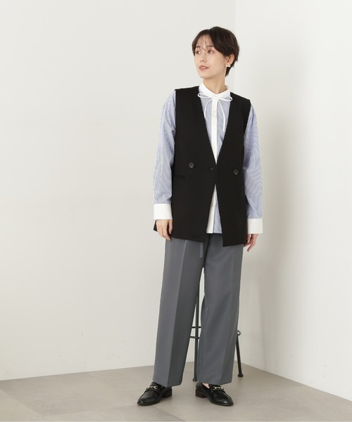 N.(N. Natural Beauty Basic)(エヌエヌナチュラルビューティーベーシック)の「【S Size Line】◆ウォッシャブルベルト付ワイドパンツ(スラックス・レディース・ブルー/グレー/ホワイト・SMALL/MEDIUM)」の22枚目の写真