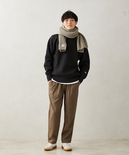 Champion（チャンピオン）の「【CHAMPION / チャンピオン】別注 R/W エルボーパッチスウェット（スウェット・メンズ・ブラック/アイボリー/グレー・MEDIUM/LARGE/X-LARGE）」の10枚目の写真