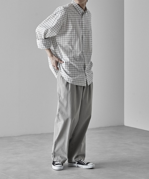 RUUBON(ルーボン)の「【RUUBON】TC check regular shirt / TC チェック柄 レギュラーシャツ(シャツ/ブラウス・メンズ・ホワイト/ブラック・S/L/M)」の5枚目の写真