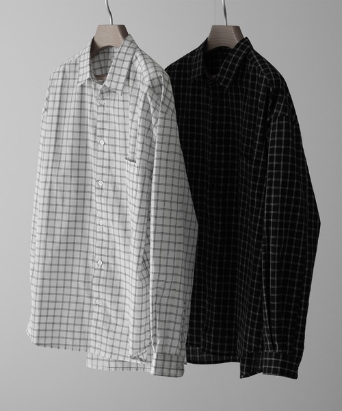 TENDERLOIN&RATS チェック柄 コットン長袖シャツ ブラック/グレー TENDERLOIN テンダーロイン x RATS ラッツ CHECK FLLANEL SHIRT