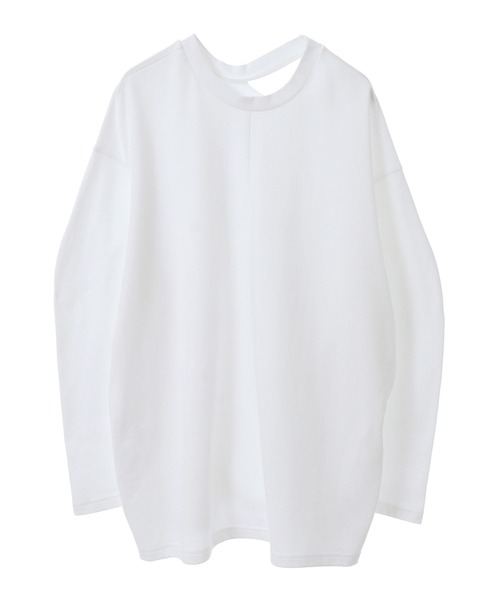 MANOF（マノフ）の「W FACE L/S TOPS（Tシャツ/カットソー・レディース・ブラック/ホワイト・FREE）」の10枚目の写真