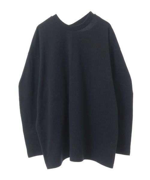 MANOF　シースルーレイヤードトップス　黒　マノフ　カットソー　Tシャツ CLANE - MANOF シースルーレイヤードトップス 黒 マノフ