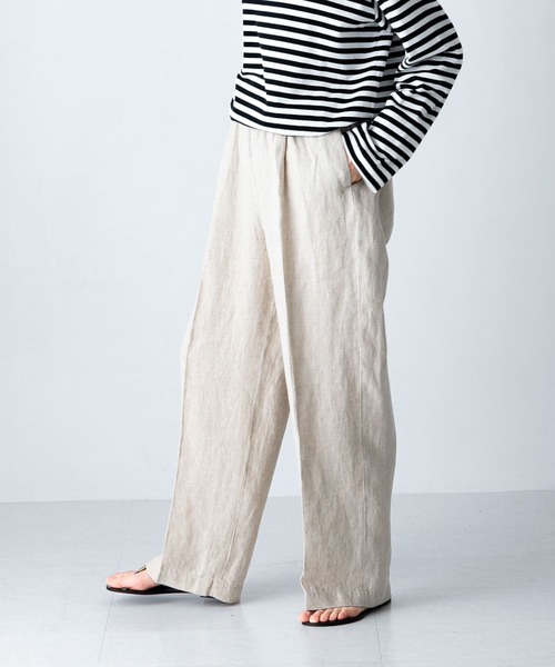 かぐれ（カグレ）の「リネンイージートラウザー（その他パンツ・レディース・ブラック/ナチュラル・FREE）」の4枚目の写真